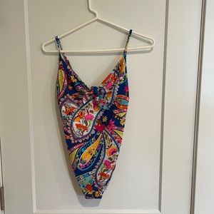 Trina Turk adorable comfy Paisley one piece size 8